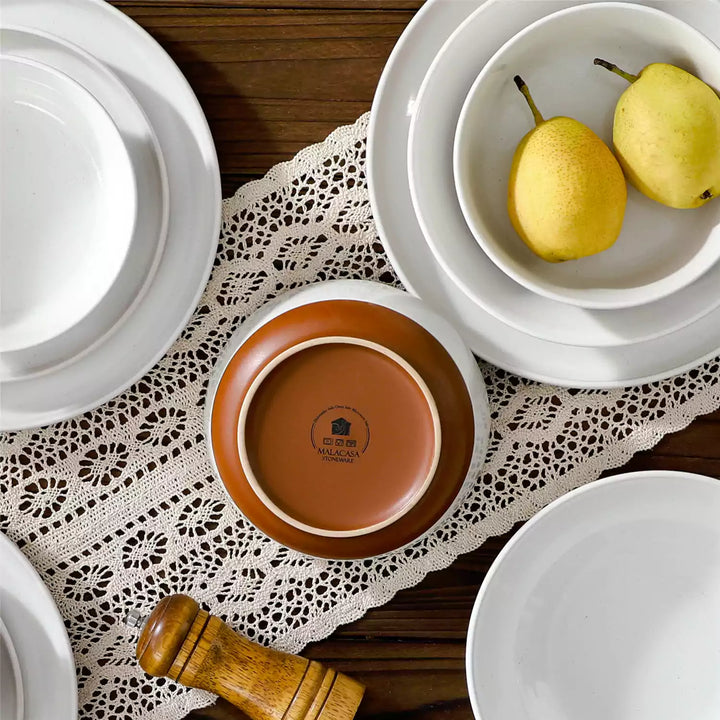 ZORA 16-Piece Stoneware Dinnerware Set for 4 – Stylish and Practical