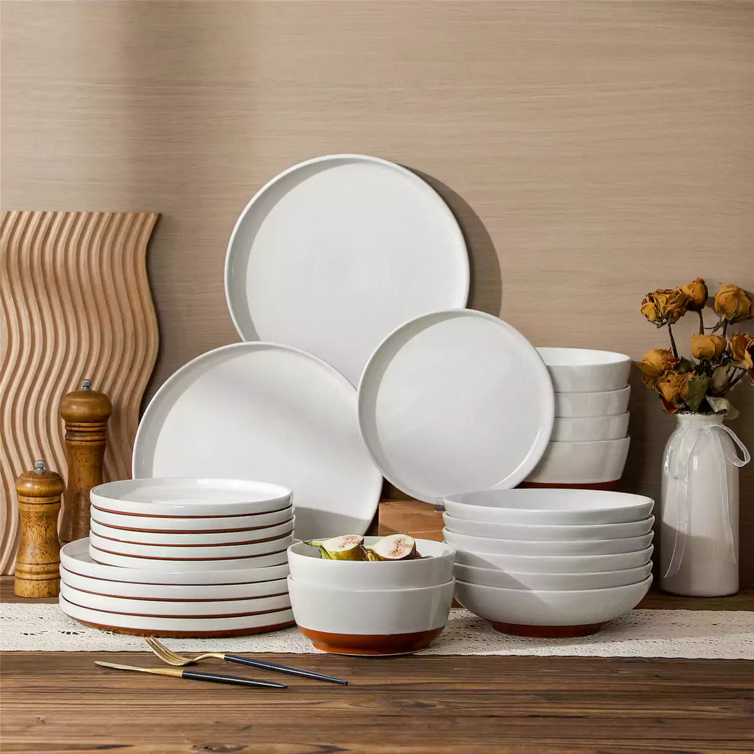 ZORA 24-Piece Stoneware Dinnerware Set | Service for 6
