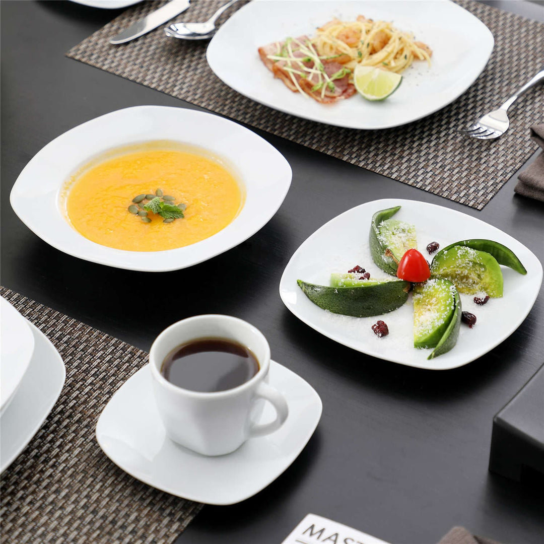 Malacasa Elisa 30-piece Ceramic Porcelain Tableware Dinner Set Cups,saucers,dinn
