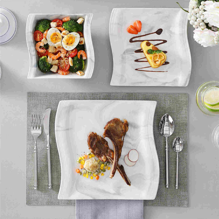 MALACASA Flora 16 Piece Dinnerware Set