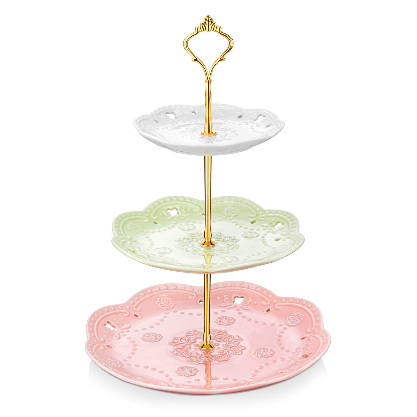3 Tier Multicolor Round Cupcake Stand