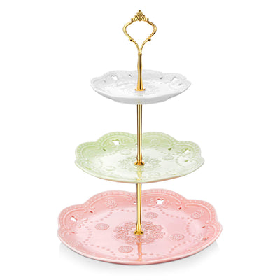 3 Tier Multicolor Round Cupcake Stand
